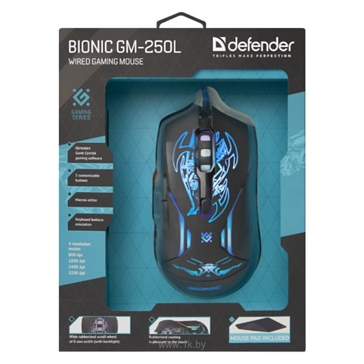 Фотографии Defender Bionic GM-250L black USB