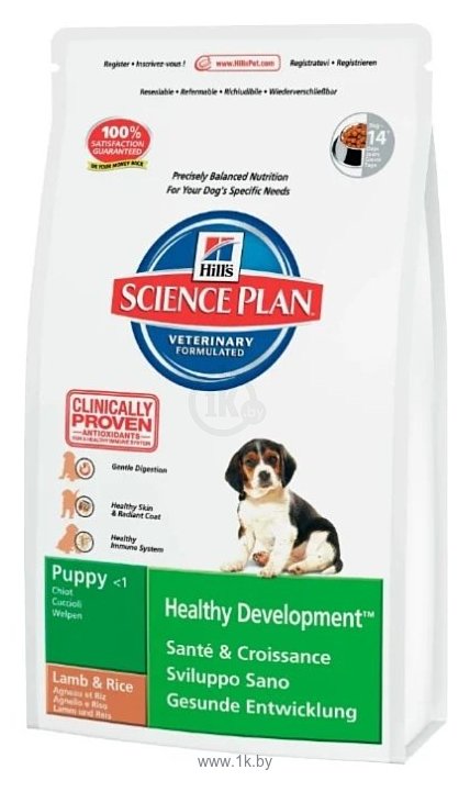 Фотографии Hill's (1 кг) Science Plan Puppy Healthy Development Medium Lamb & Rice