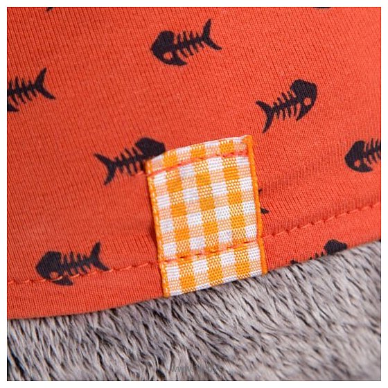 Фотографии Basik & Co Басик в оранжевой футболке в рыбки с львенком (19 см)