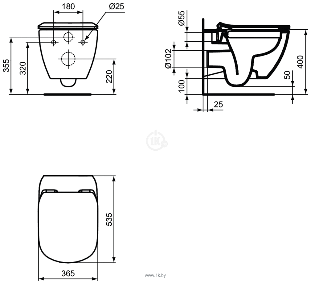 Фотографии Ideal Standard Tesi AquaBlade T007901+T352701+R020467