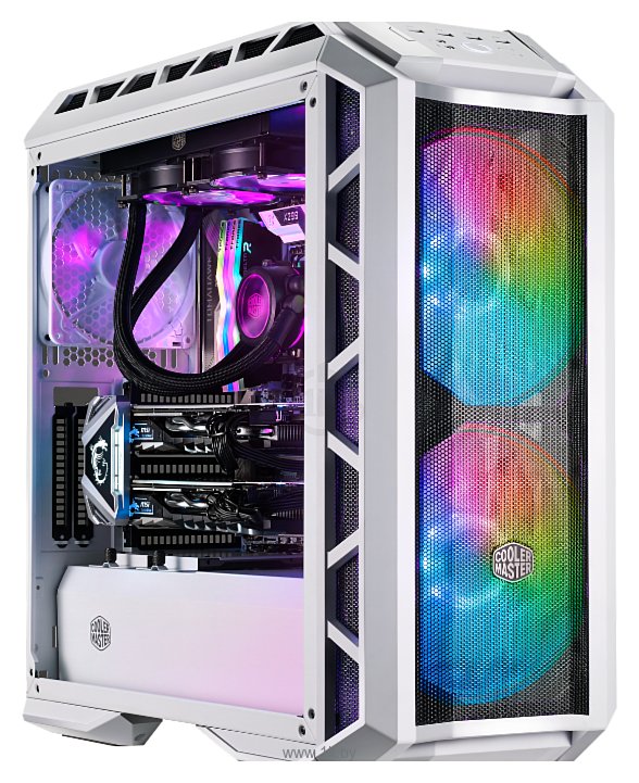 Фотографии Cooler Master MasterCase H500P Mesh ARGB (MCM-H500P-WGNN-S01) w/o PSU White