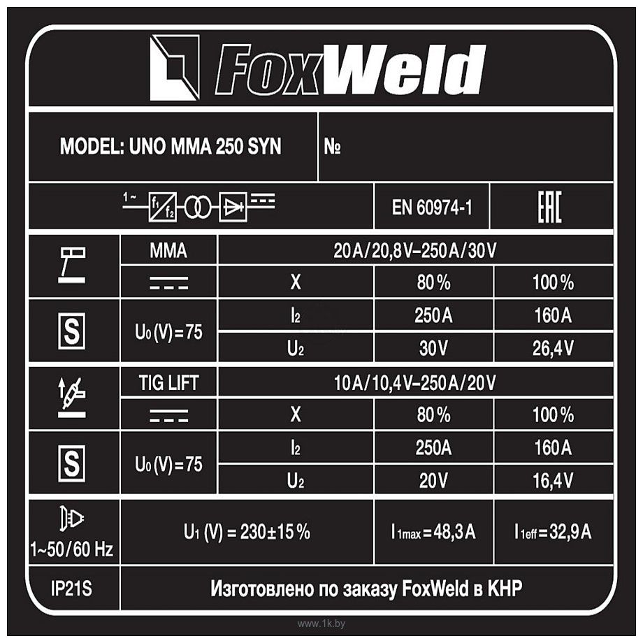 Фотографии FoxWeld Uno MMA 250 SYN 8543