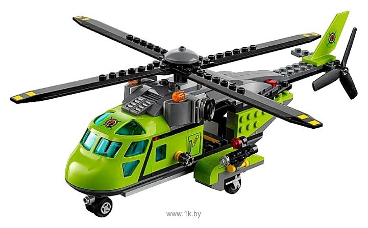 Фотографии Lepin Cities 02004 Грузовой вертолет исследователей вулкана аналог Lego 60123