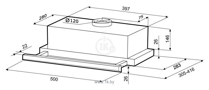 Фотографии Kronasteel Kamilla Slim 1M 500 inox/inox