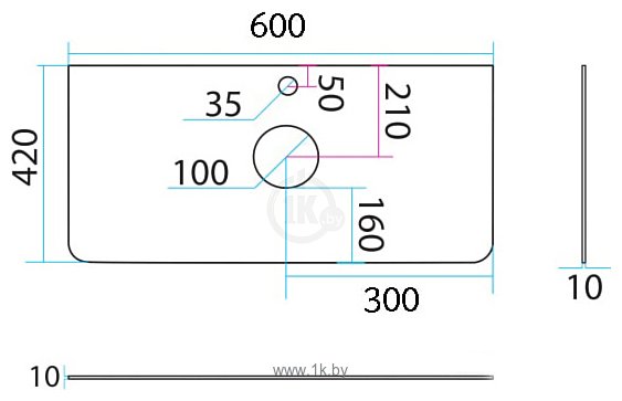 Фотографии Misty Скай 600x420 стекло 10 мм с закалкой матовое