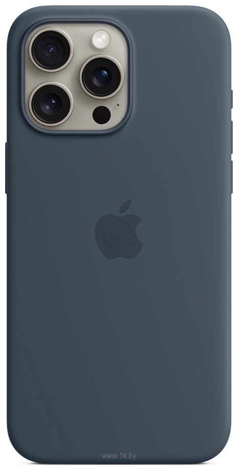 Фотографии Apple MagSafe Silicone Case для iPhone 15 Pro Max (синий шторм)