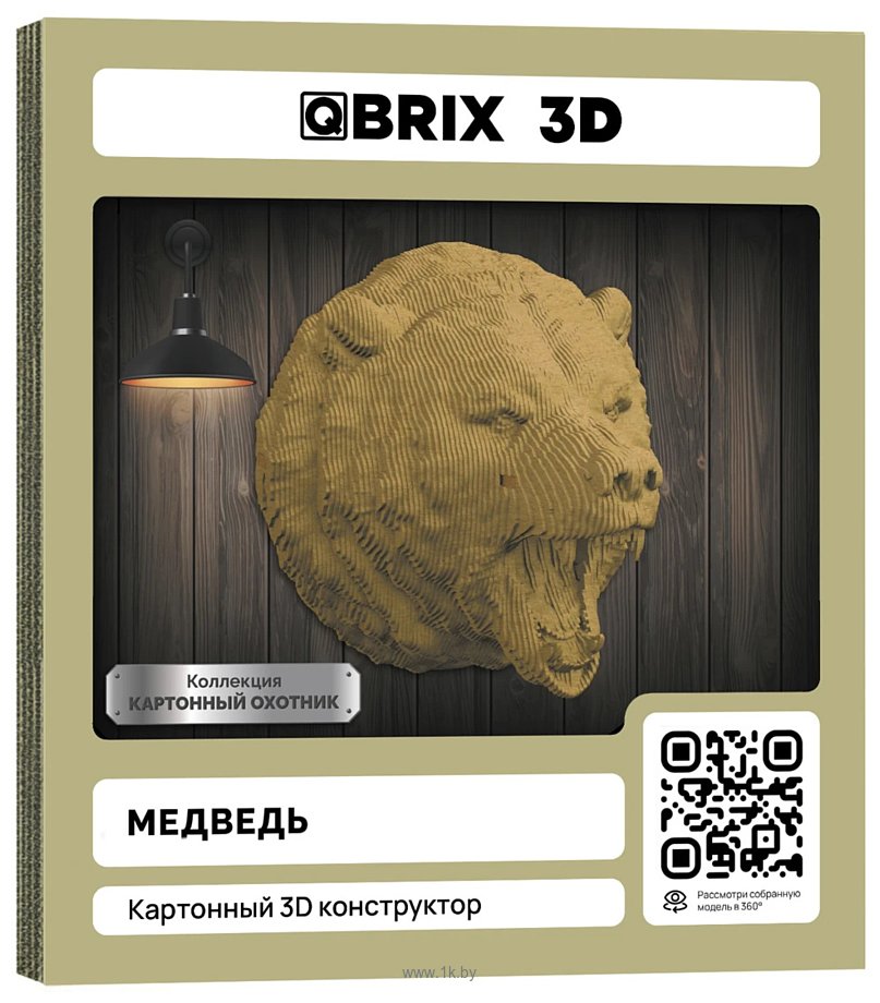 Фотографии QBRIX Картонный охотник. Медведь 3D 20069