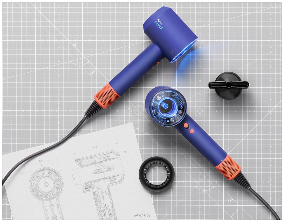 Фотографии Dyson HD16 515092-01 (синий/топаз)
