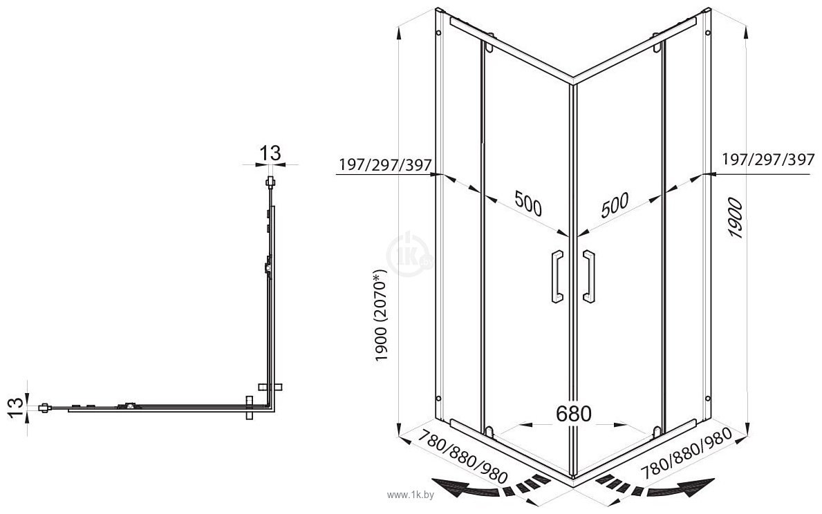 Фотографии Triton Каппа-Хром 90x90 (без поддона)