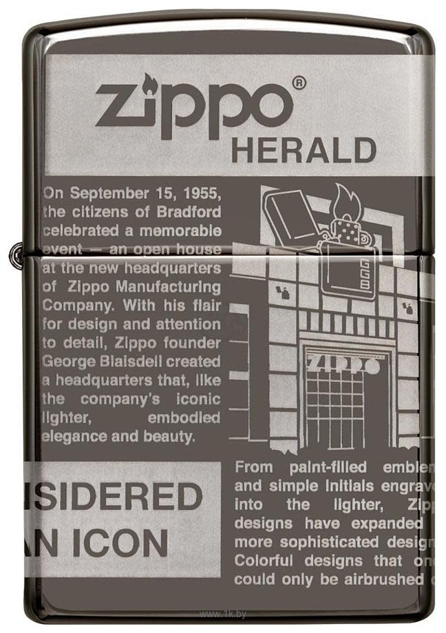 Фотографии Zippo Black Ice Zippo Newsprint Design 49049