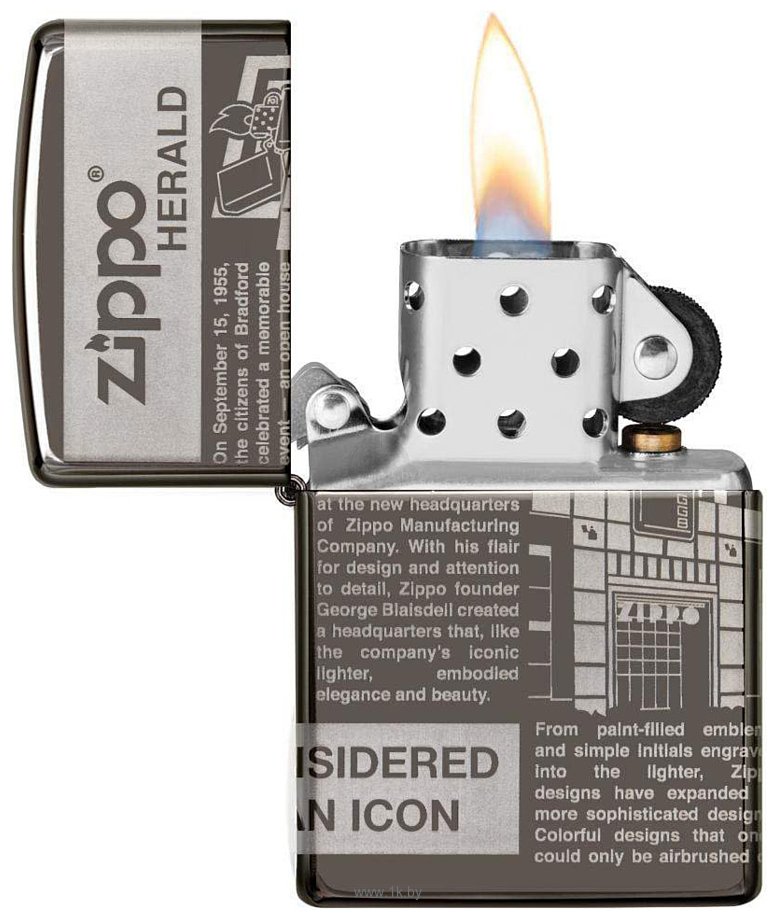 Фотографии Zippo Black Ice Zippo Newsprint Design 49049