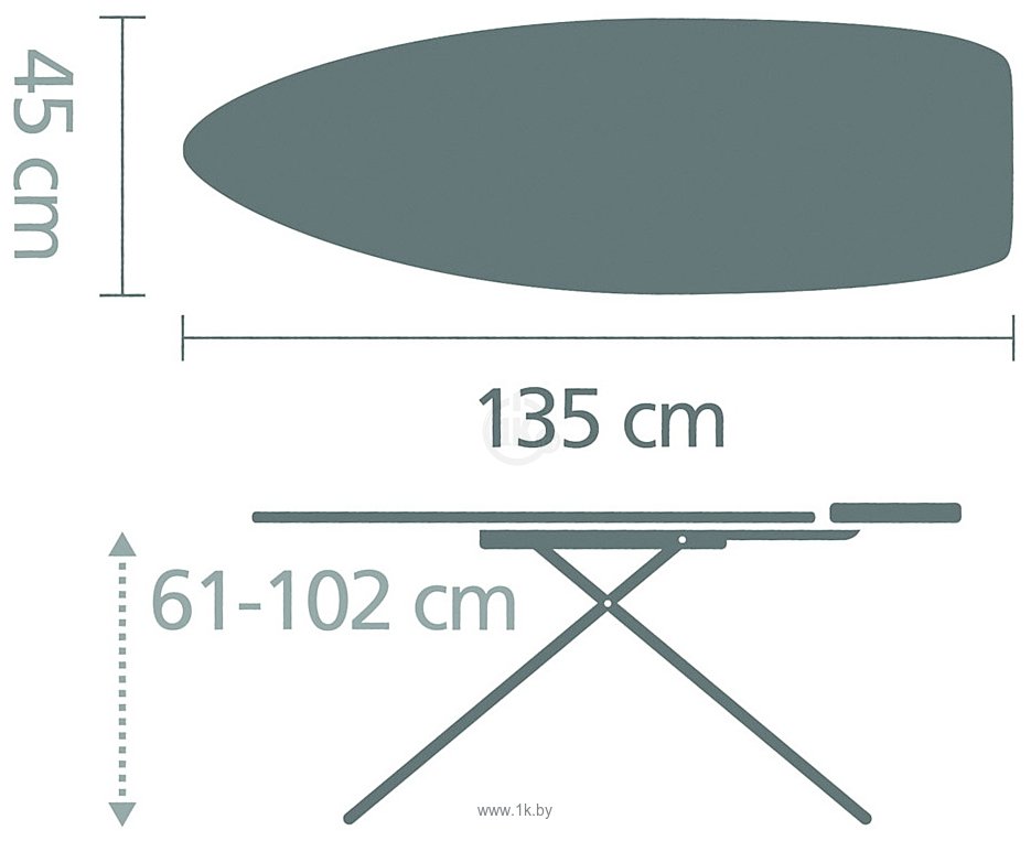 Фотографии Brabantia D 135x45 см 134784 (весенние пузыри/каркас черный)