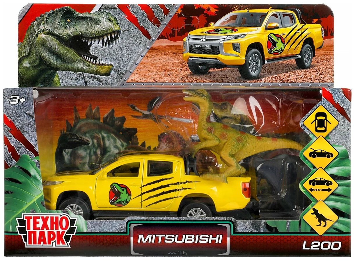 Фотографии Технопарк Mitsubishi с динозавром L200-12DIN-DINO