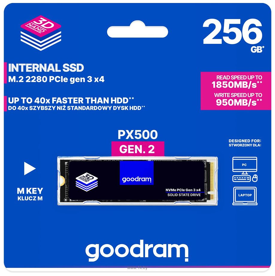 Фотографии GOODRAM PX500 gen.2 256GB SSDPR-PX500-256-80-G2