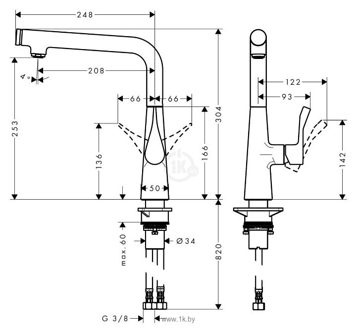 Фотографии hansgrohe M71 73811000 (M712-H260)