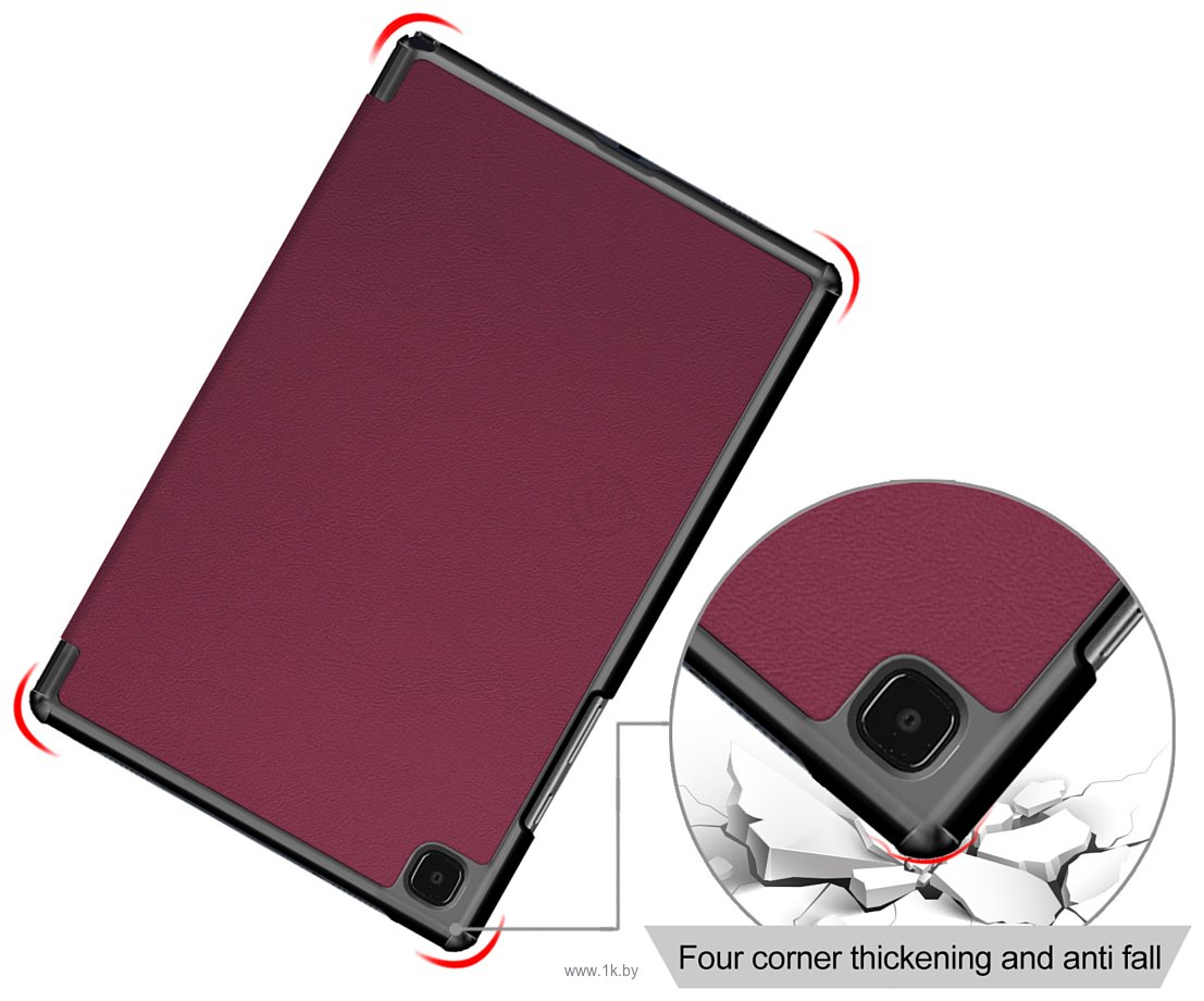 Фотографии JFK Smart Case для Samsung Galaxy Tab A7 (бордовый)