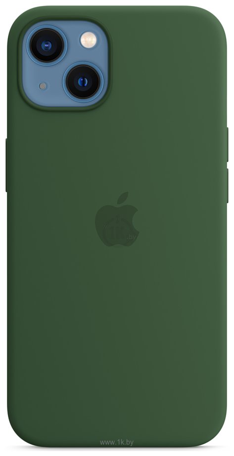 Фотографии Apple MagSafe Silicone Case для iPhone 13 (зеленый клевер)