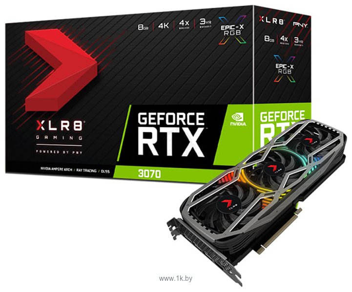 Фотографии PNY GeForce RTX 3080 XLR8 Gaming REVEL EPIC-X RGB LHR 10GB (VCG308010LTFXPPB)