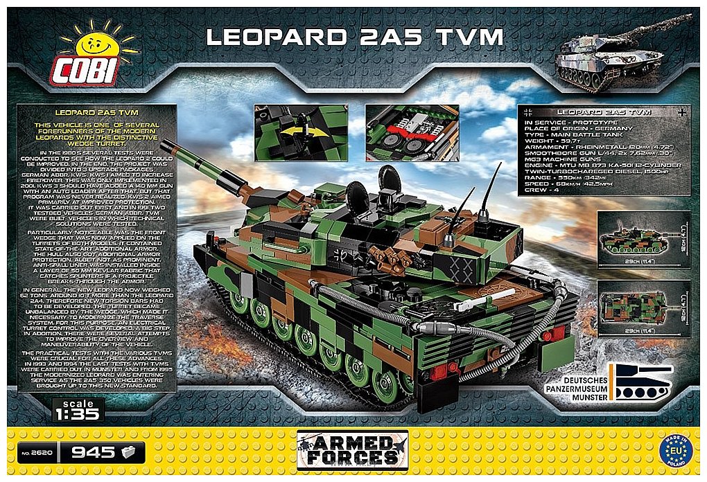 Фотографии Cobi Armed Forces 2620 Leopard 2A5 TVM