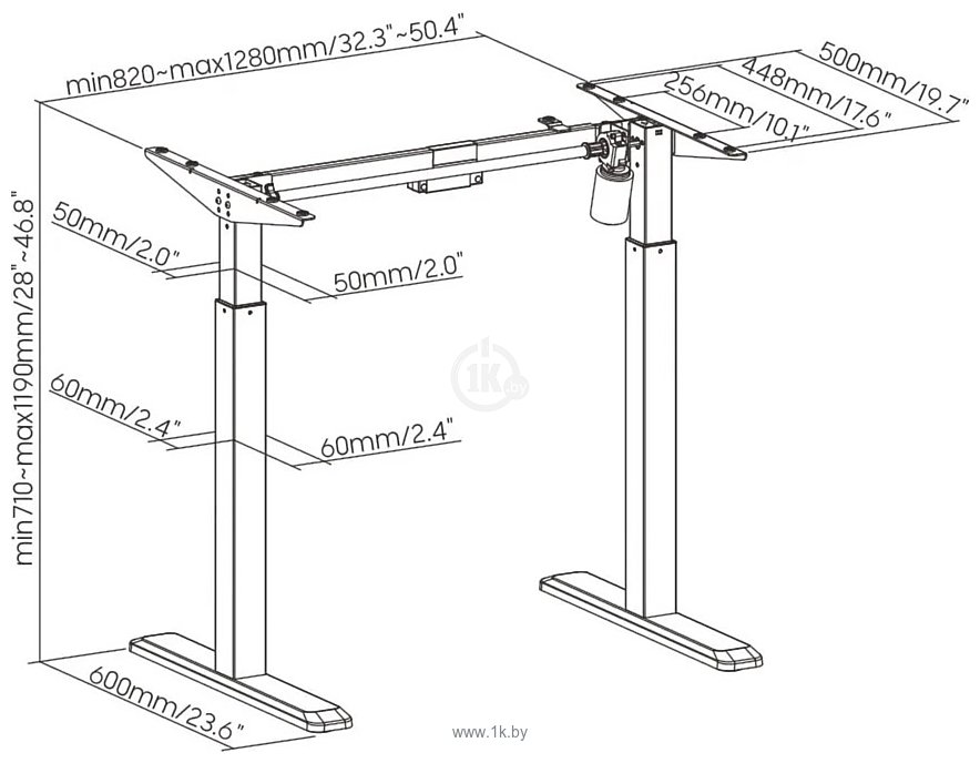 Фотографии ErgoSmart Electric Desk Prime 1360х800х36 мм (альпийский белый/белый)