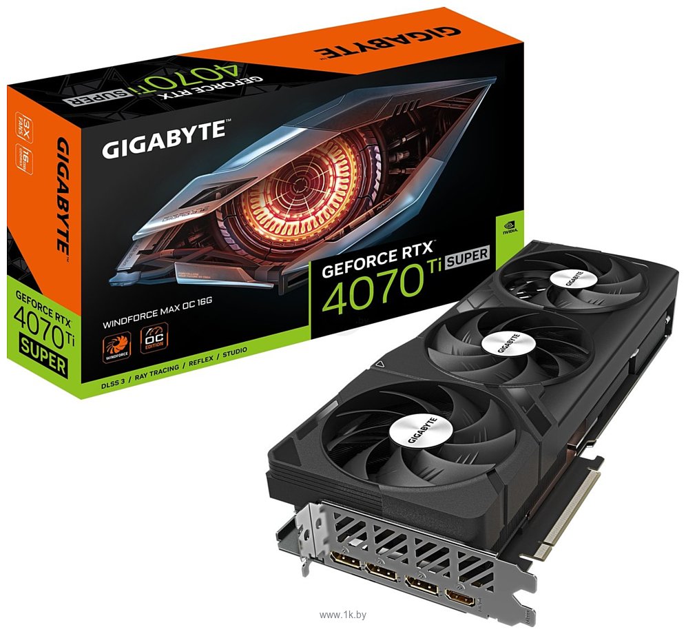 Фотографии GigaByte GeForce RTX 4070 Ti Super Windforce MAX OC 16G (GV-N407TSWF3MAX OC-16GD)