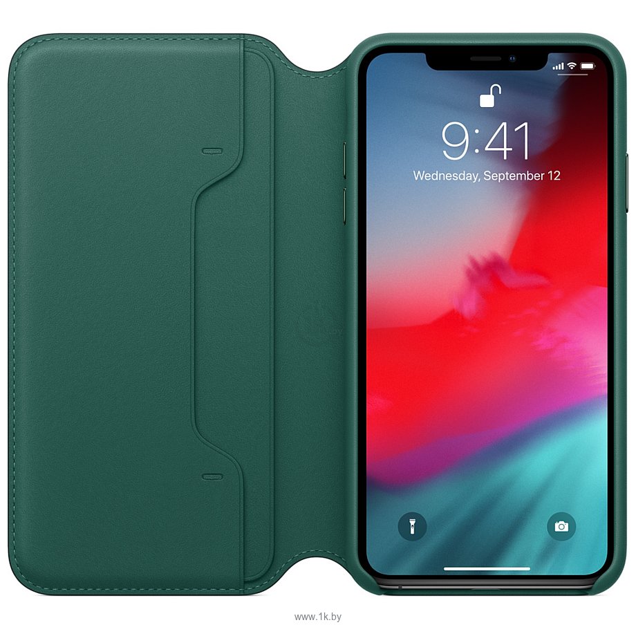 Фотографии Apple Leather Folio для iPhone XS Max Forest Green