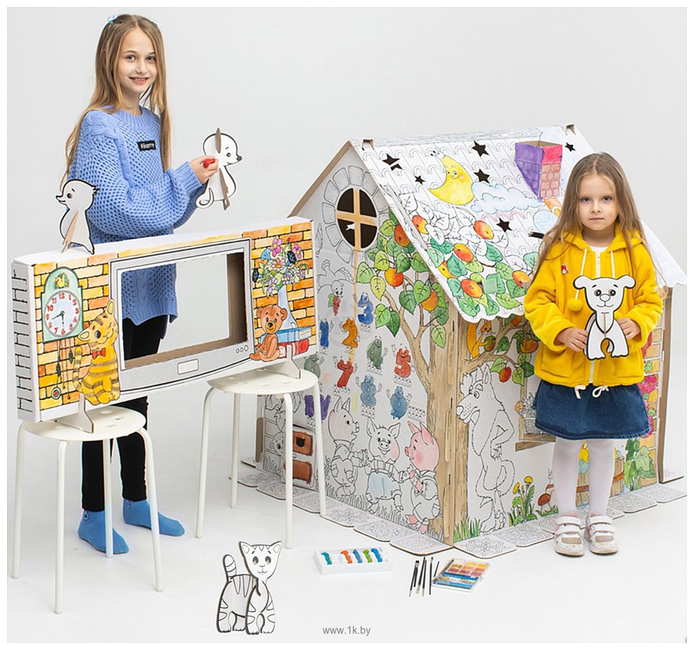 Фотографии Zima Домик раскраска+TV+4 3D игрушки