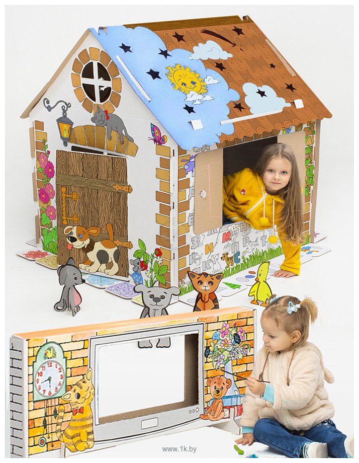 Фотографии Zima Домик раскраска+TV+4 3D игрушки