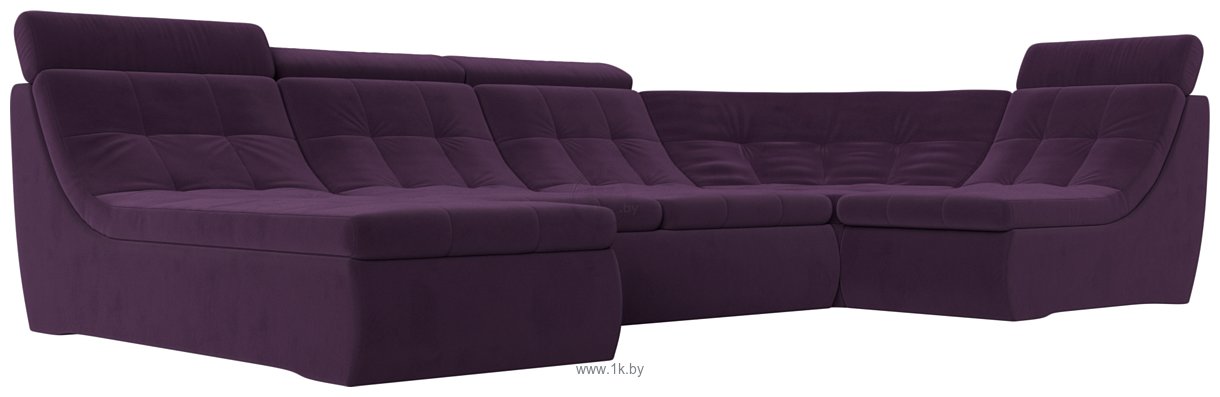 Фотографии Лига диванов Холидей люкс 105584 (велюр, фиолетовый)
