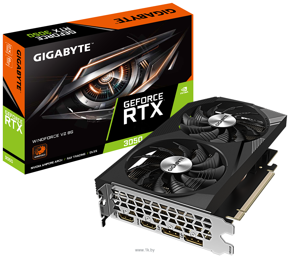 Фотографии Gigabyte GeForce RTX 3050 WindForce V2 8G (GV-N3050WF2V2-8GD)