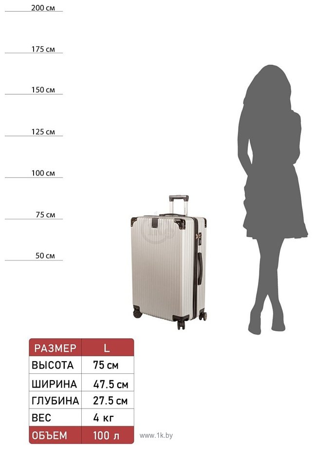 Фотографии Supra Luggage STS-1003-L (Silver Quartz)