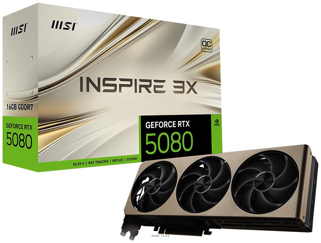 Фотографии MSI GeForce RTX 5080 16G Inspire 3X OC