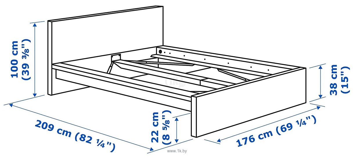 Фотографии Ikea Мальм 200x160 (белый, без основания) 192.110.26