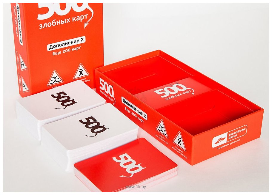 Фотографии Cosmodrome Games 500 злобных карт Дополнение Набор красный