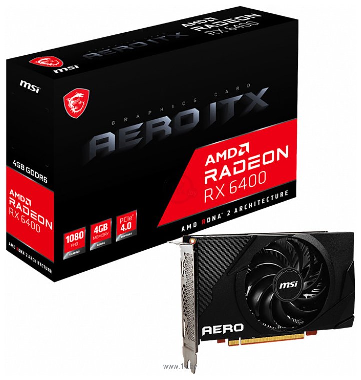 Фотографии MSI Radeon RX 6400 Aero ITX 4G