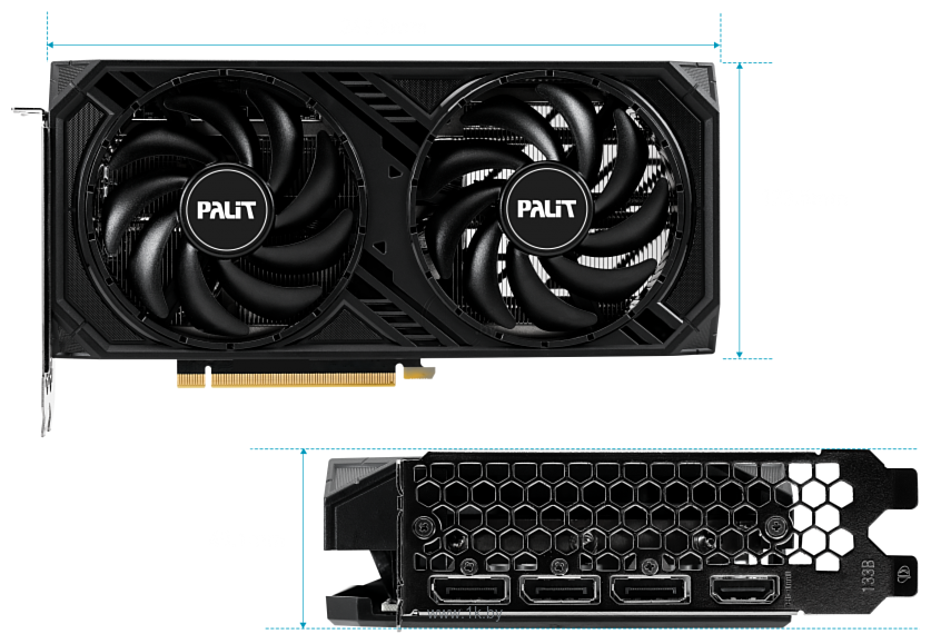 Фотографии Palit GeForce RTX 4060 Ti Dual 8GB GDDR6 (NE6406T019P1-1060D)