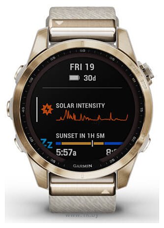 Фотографии Garmin Fenix 7S Sapphire Solar (нейлоновый ремешок)