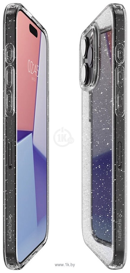 Фотографии Spigen Liquid Crystal Glitter для iPhone 15 Pro ACS06701 (затемненный/прозрачный)