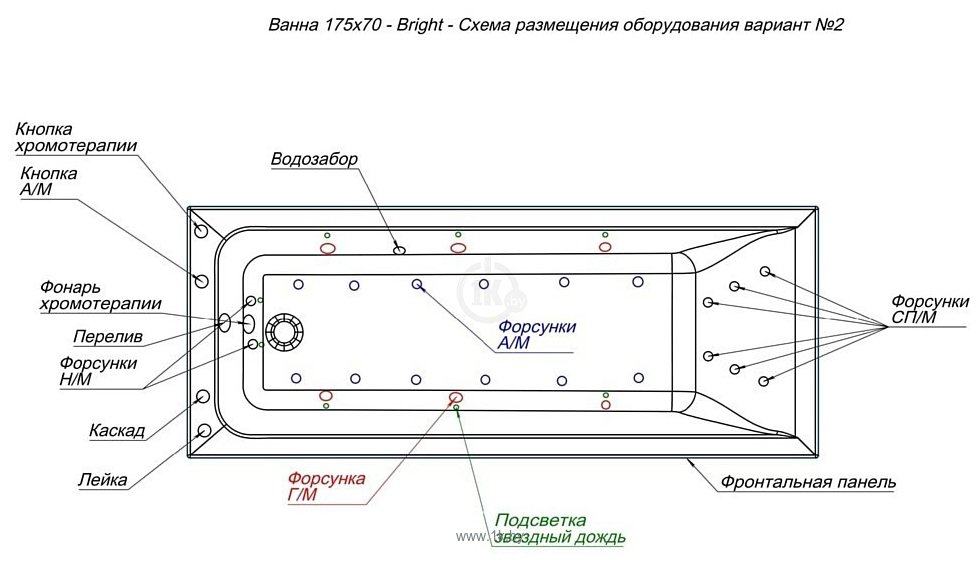 Фотографии Aquanet Bright 175x70