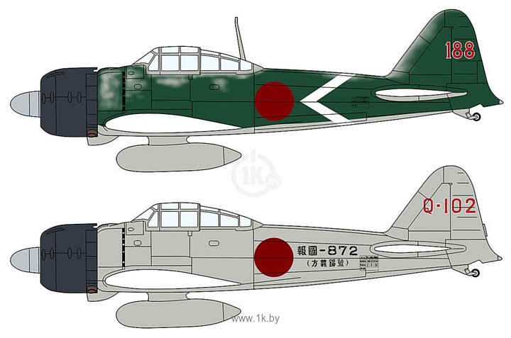 Фотографии Hasegawa Истребитель Mitsubishi A6M3 Zero Rabaul Combo