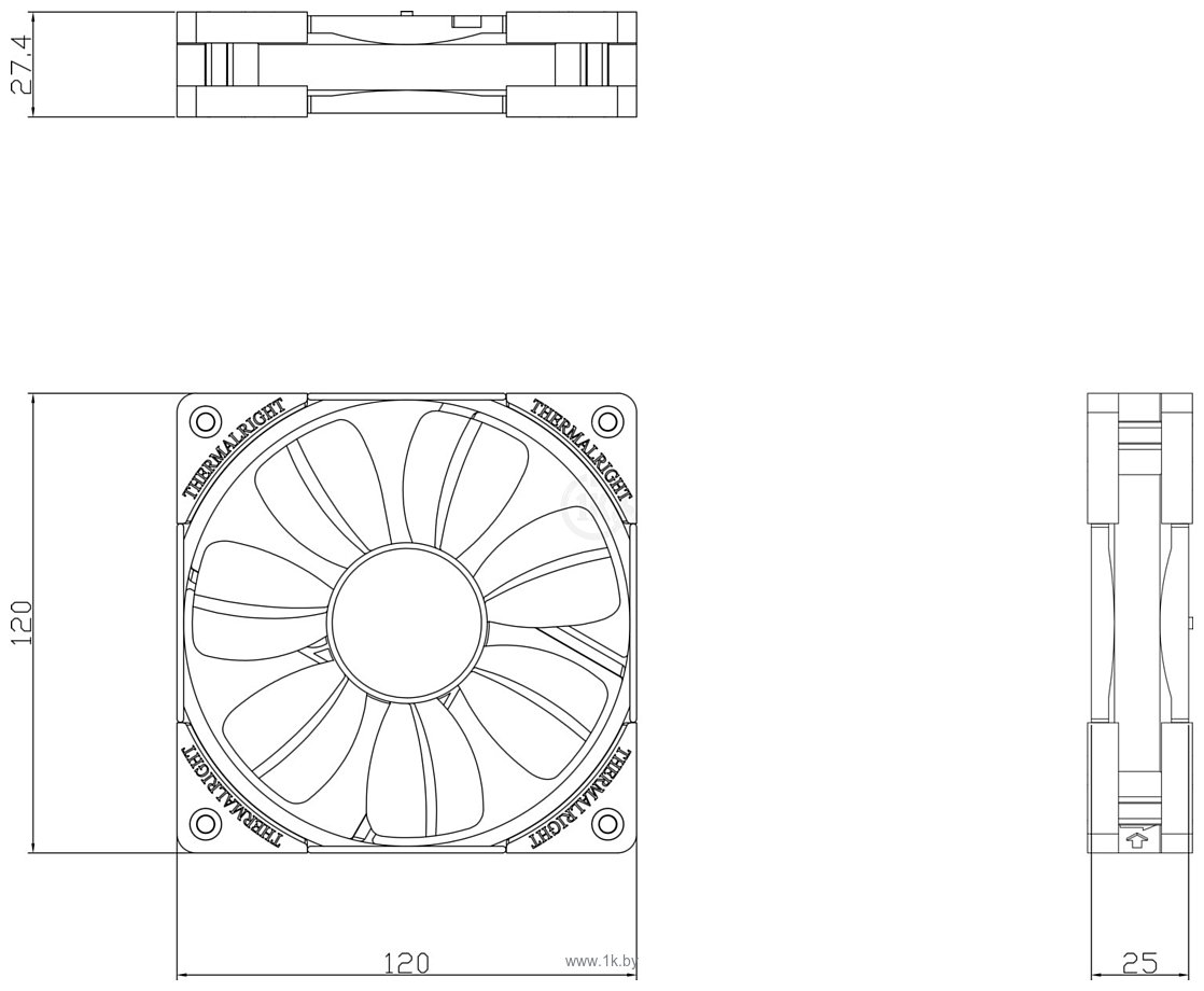 Фотографии Thermalright TL-RS12 (3pin/5v) X3