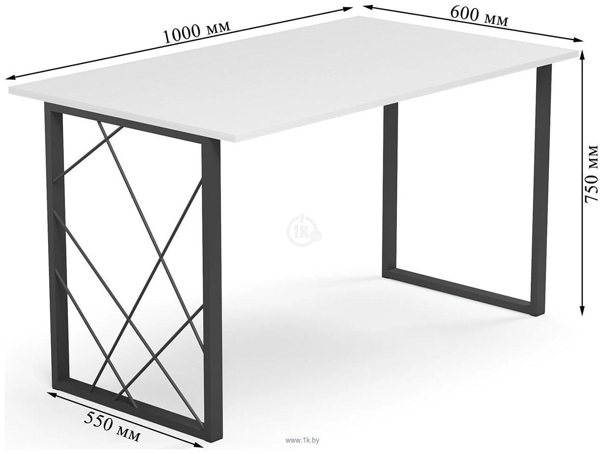 Фотографии Mio Tesoro Джино 100x60 (белый/черный)