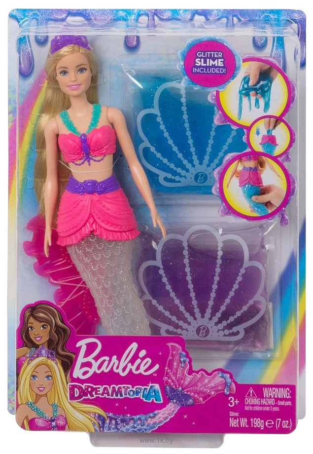 Фотографии Barbie Dreamtopia Русалочка со слаймом GKT75