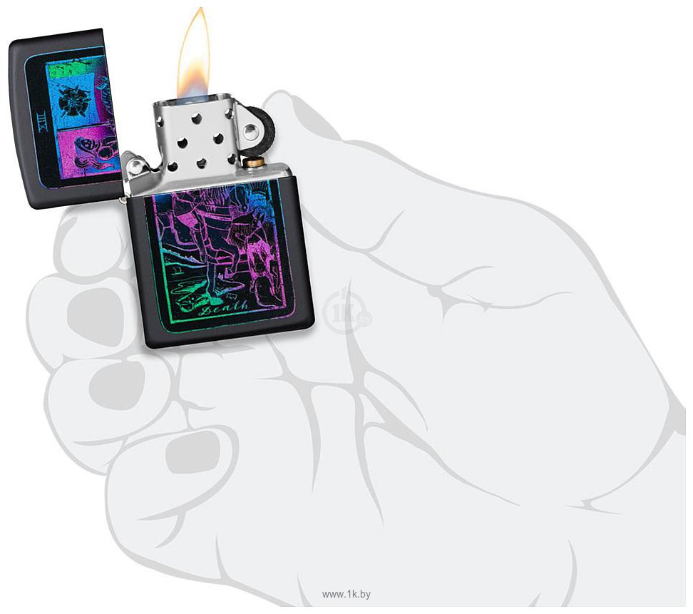 Фотографии Zippo Black Light Tarot Card Design 49698-000003