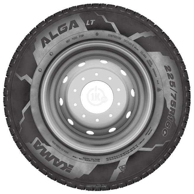 Фотографии Нижнекамскшина Кама ALGA LT (НК-534) 225/75 R16C 121/120 R (шип)