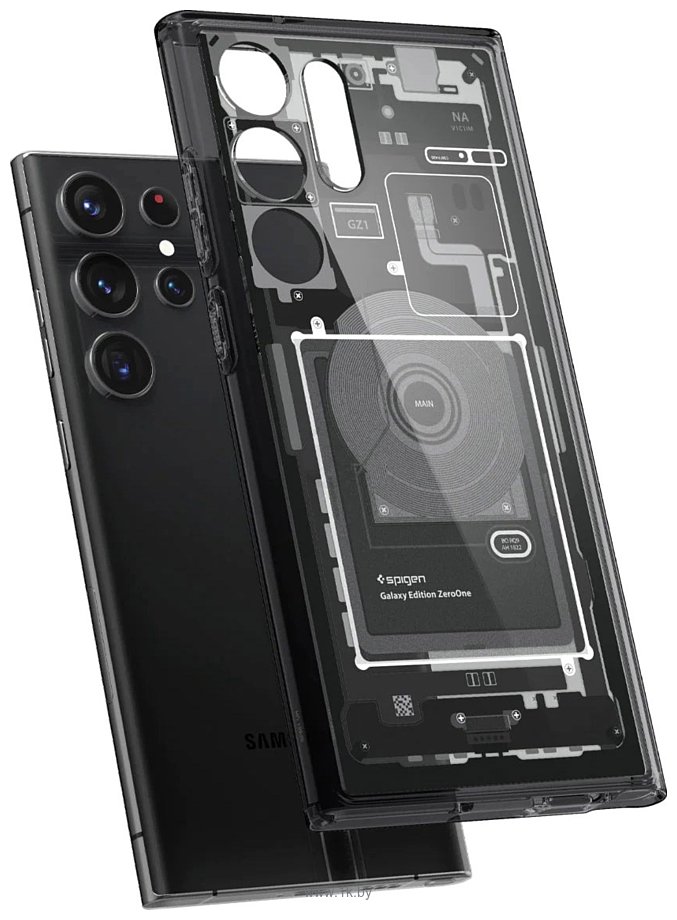 Фотографии Spigen Ultra Hybrid Zero One для Galaxy S23 Ultra ACS05620 (прозрачный)