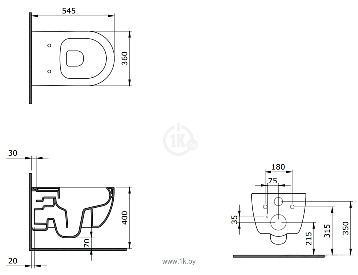 Фотографии Bocchi V-Tondo Rimless (белый) 1416-001-0128