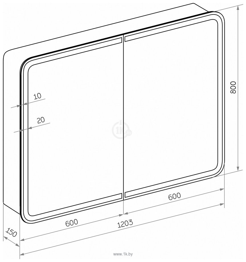 Фотографии Континент  Avenue Led 120х80