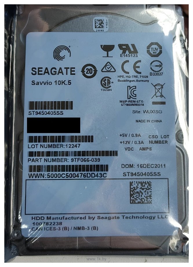 Фотографии Seagate Savvio 10K.5 450GB (ST9450405SS)