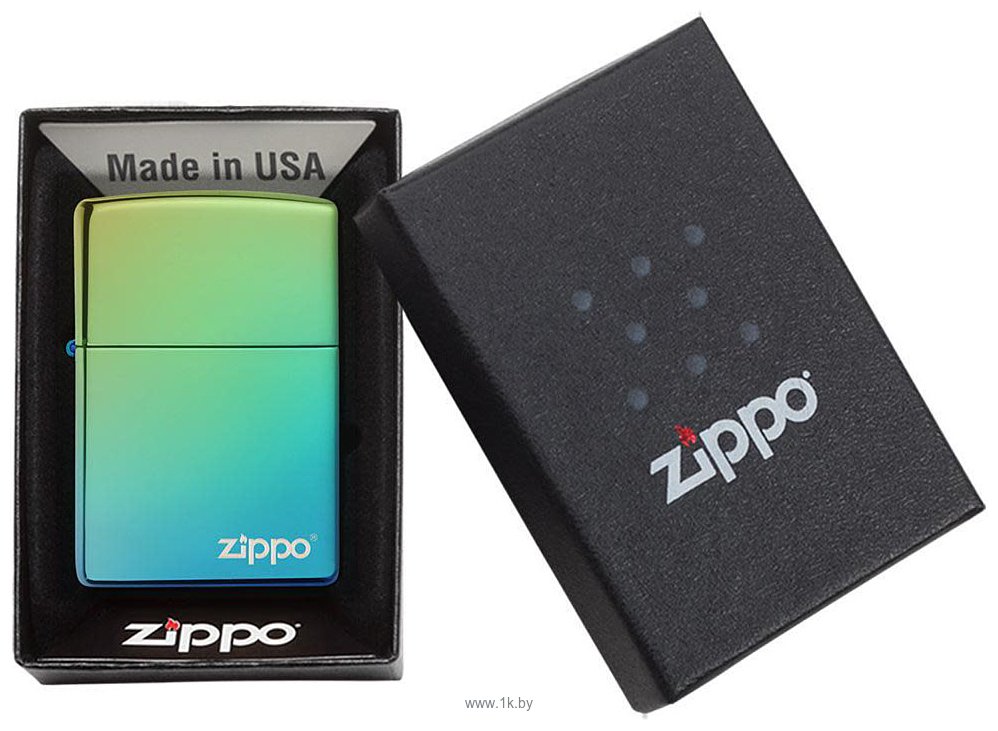 Фотографии Zippo Classic High Polish Teal Zippo Logo 49191ZL